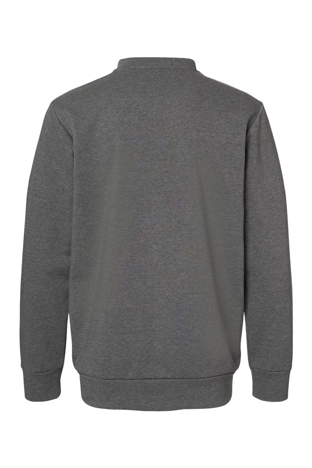Adidas Mens Fleece Crewneck Sweatshirt - Heather Dark Grey - NEW