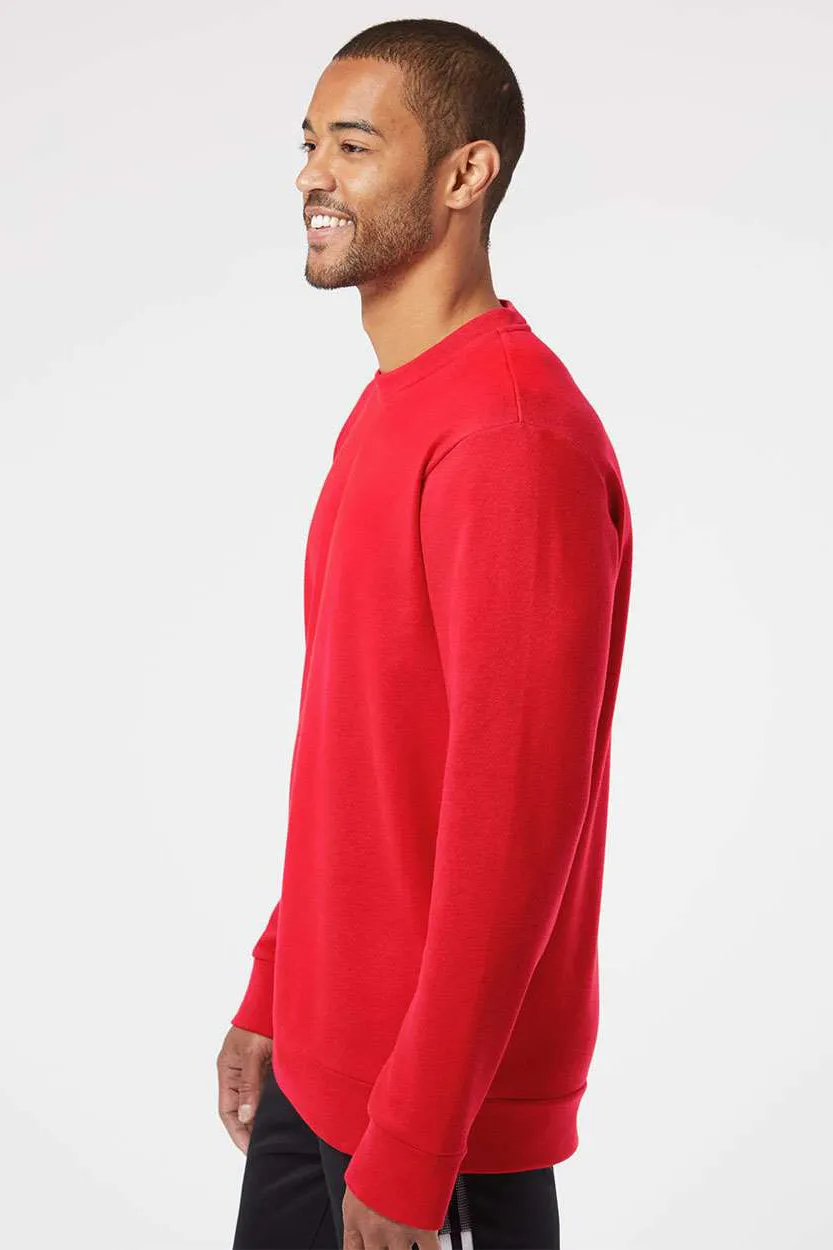 Adidas Mens Fleece Crewneck Sweatshirt - Red - NEW
