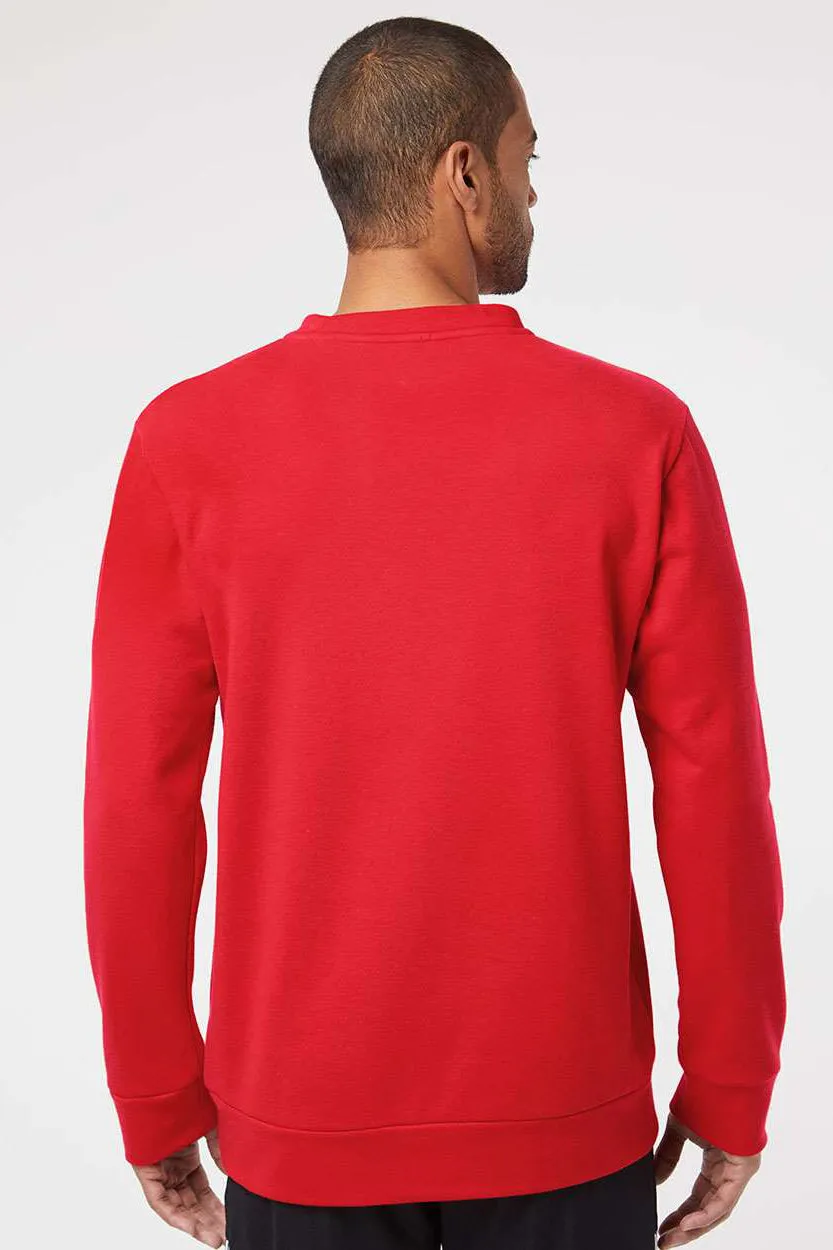 Adidas Mens Fleece Crewneck Sweatshirt - Red - NEW