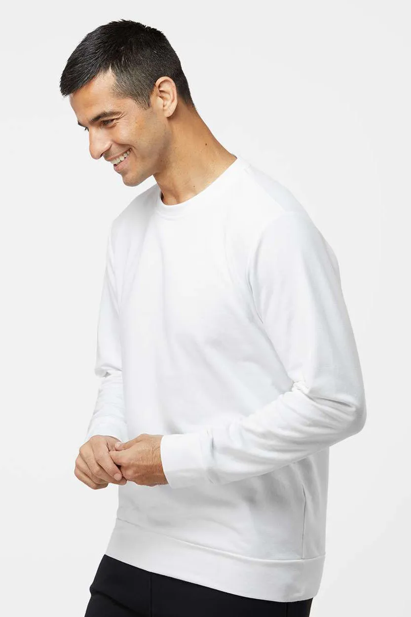 Adidas Mens Fleece Crewneck Sweatshirt - White - NEW