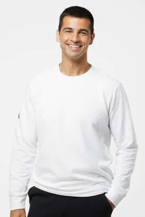 Adidas Mens Fleece Crewneck Sweatshirt - White - NEW