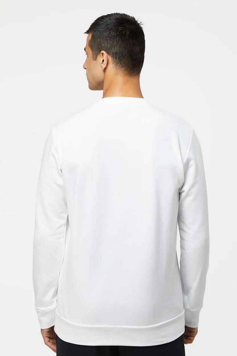 Adidas Mens Fleece Crewneck Sweatshirt - White - NEW