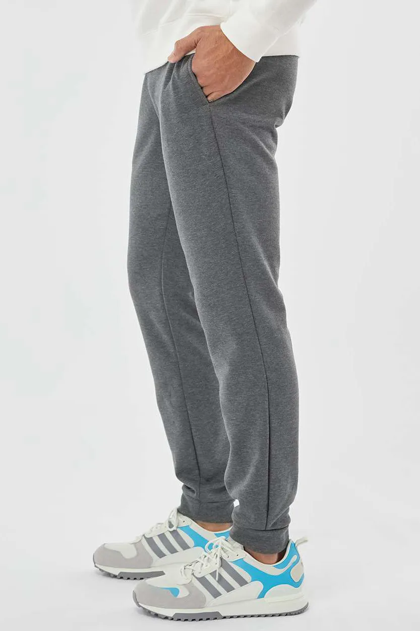 Adidas Mens Fleece Jogger Sweatpants w/ Pockets - Heather Dark Grey - NEW