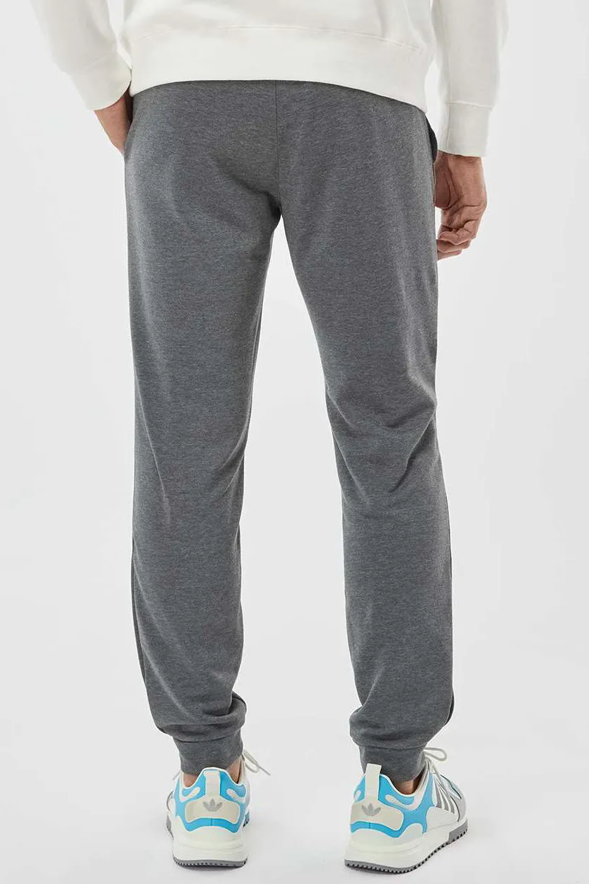 Adidas Mens Fleece Jogger Sweatpants w/ Pockets - Heather Dark Grey - NEW
