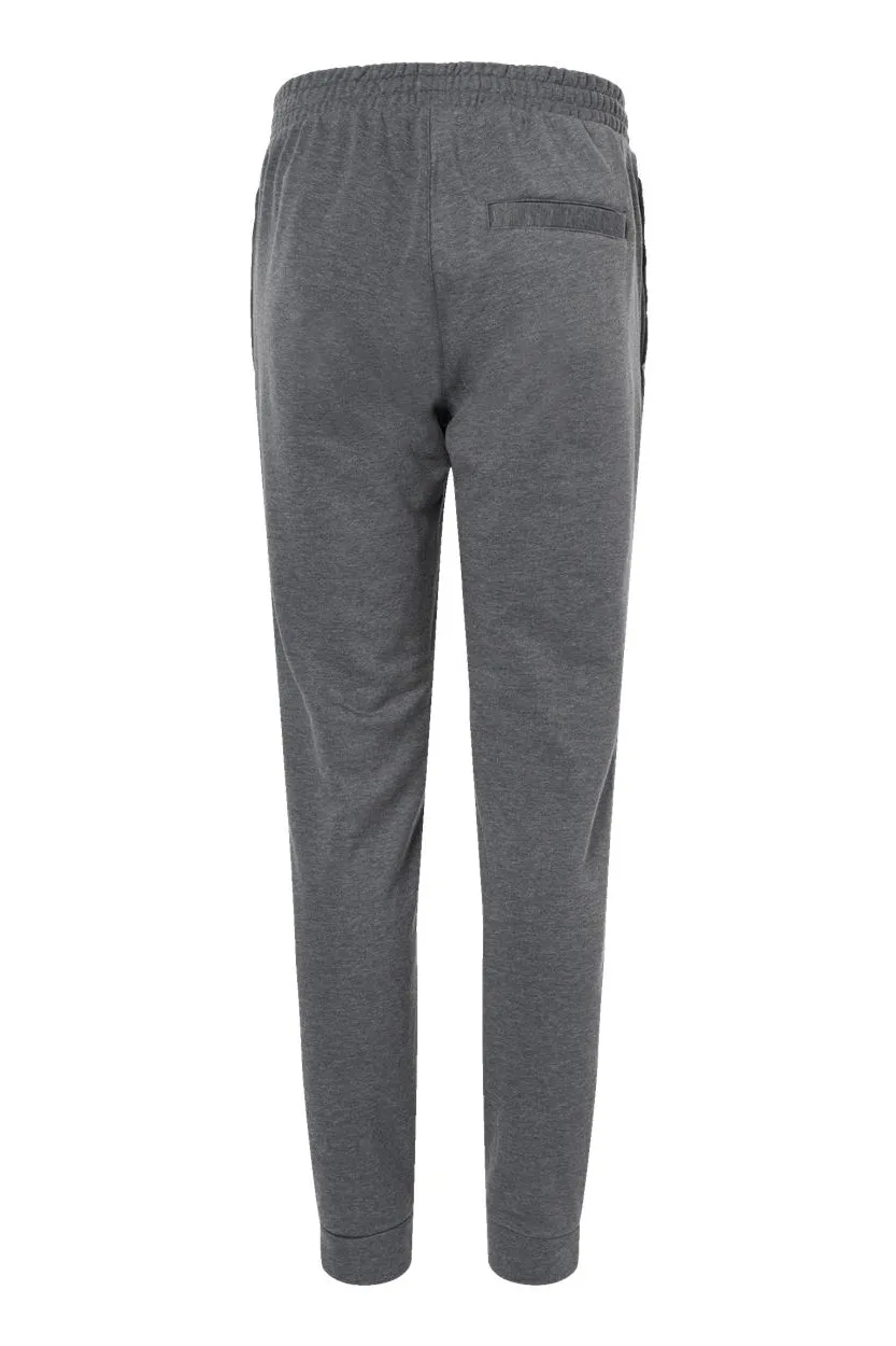 Adidas Mens Fleece Jogger Sweatpants w/ Pockets - Heather Dark Grey - NEW