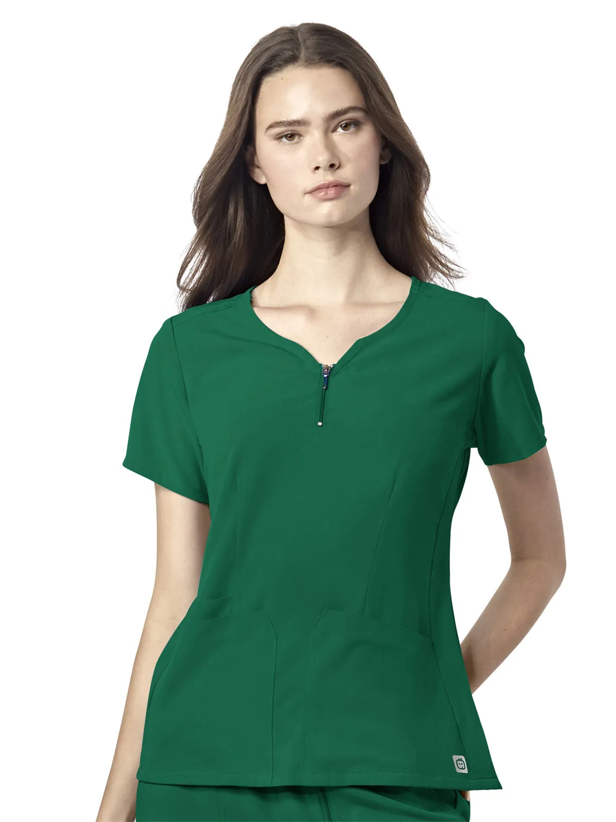 Aero - Women's Quarter Zip Notch Neck Top