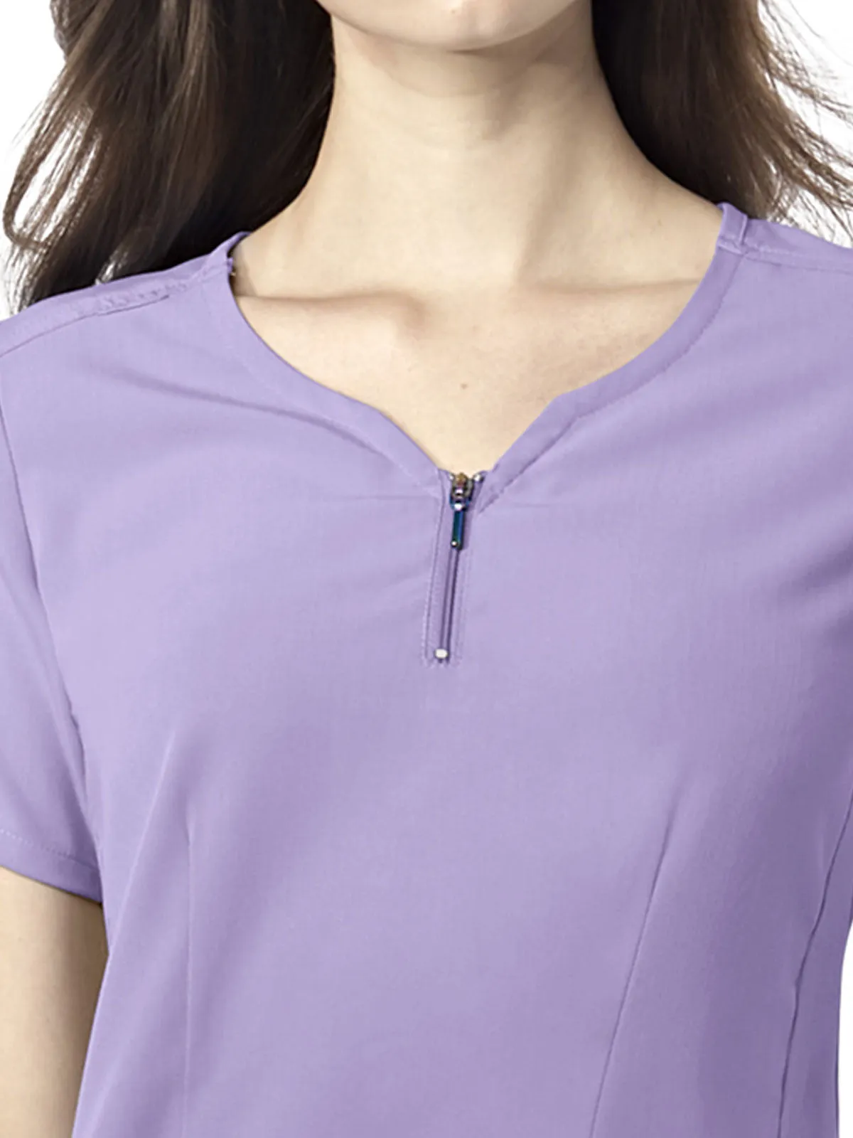 Aero - Women's Quarter Zip Notch Neck Top