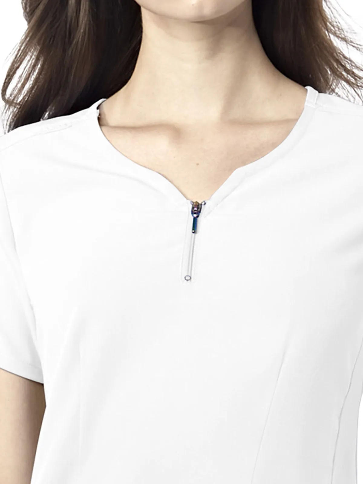 Aero - Women's Quarter Zip Notch Neck Top