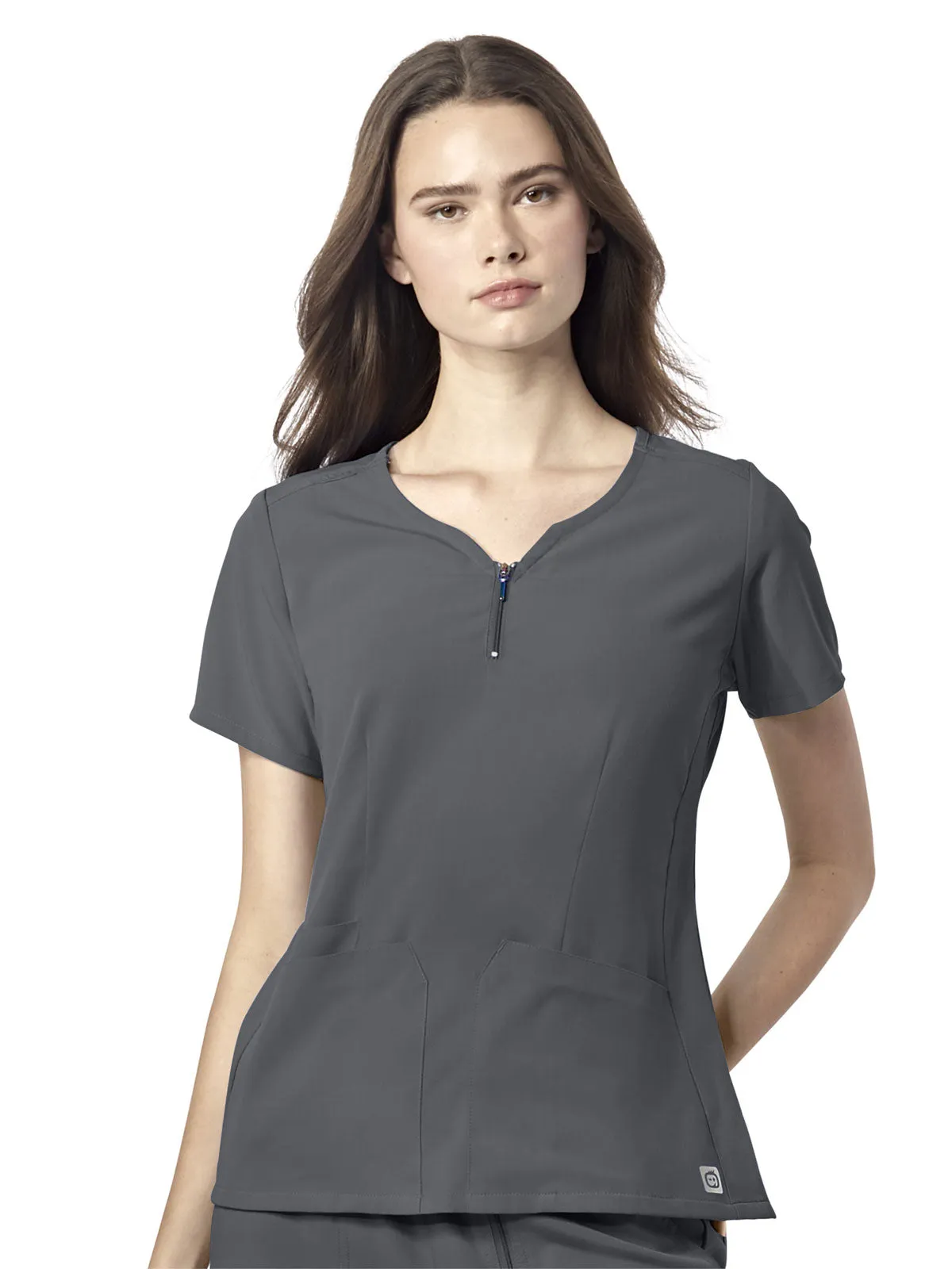 Aero - Women's Quarter Zip Notch Neck Top