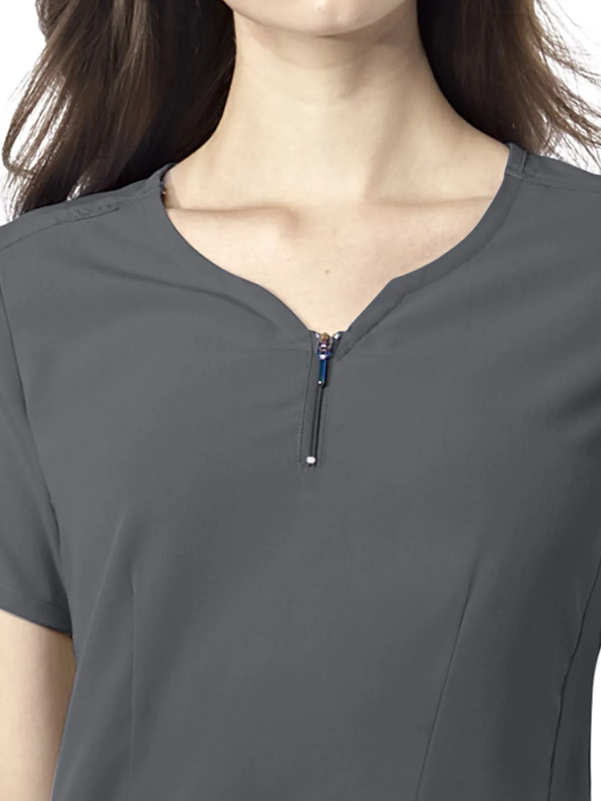 Aero - Women's Quarter Zip Notch Neck Top