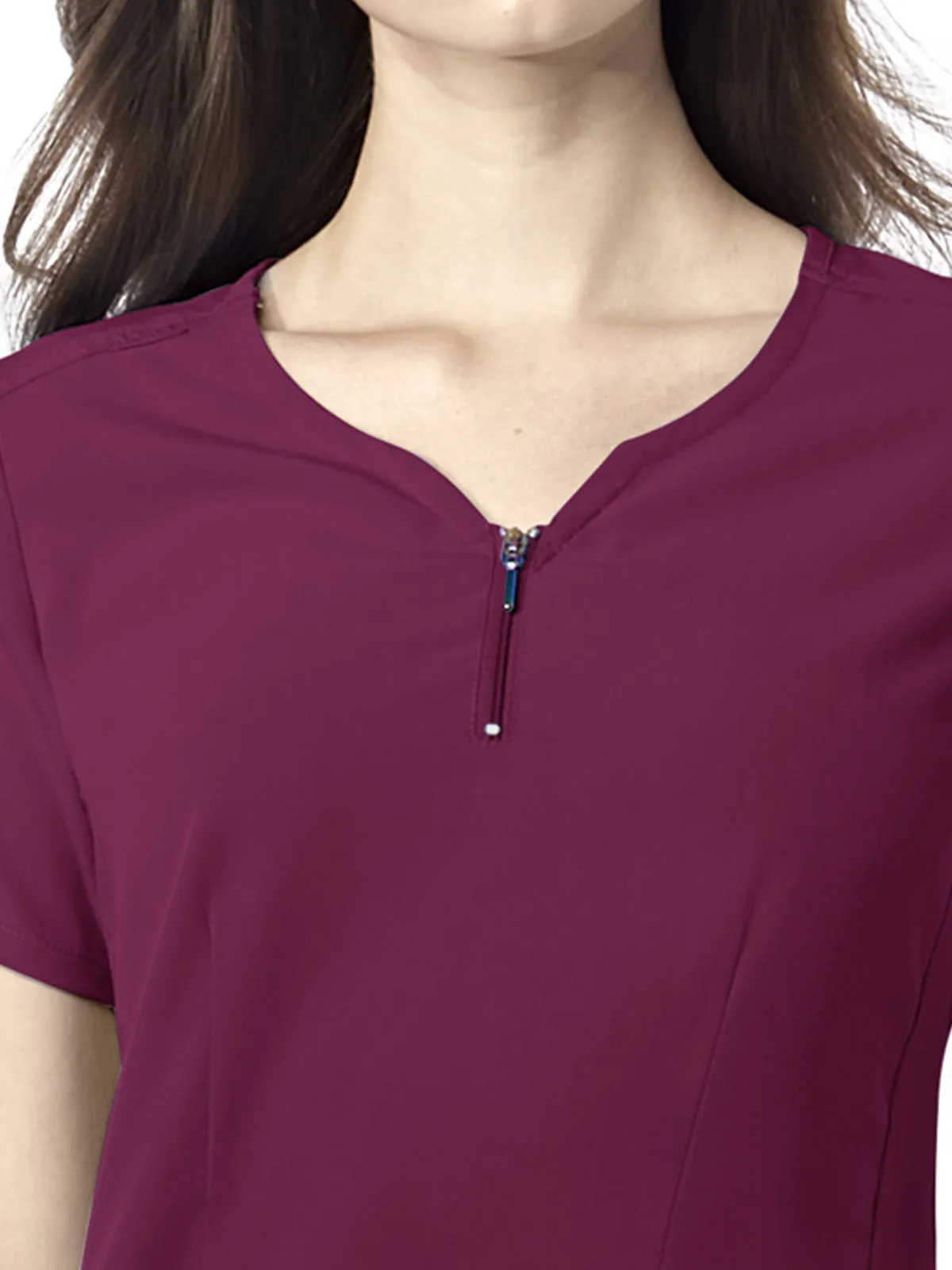 Aero - Women's Quarter Zip Notch Neck Top