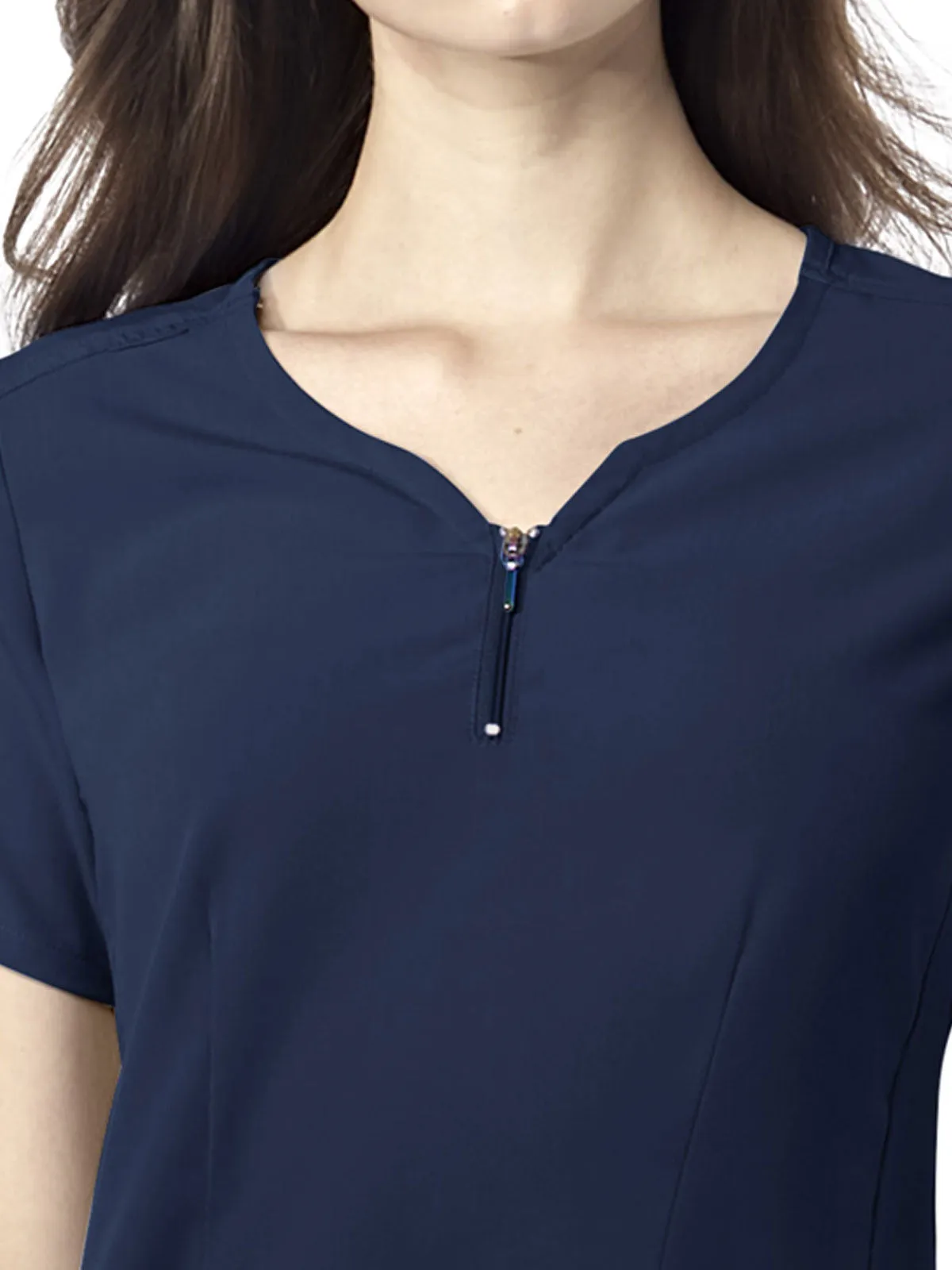 Aero - Women's Quarter Zip Notch Neck Top
