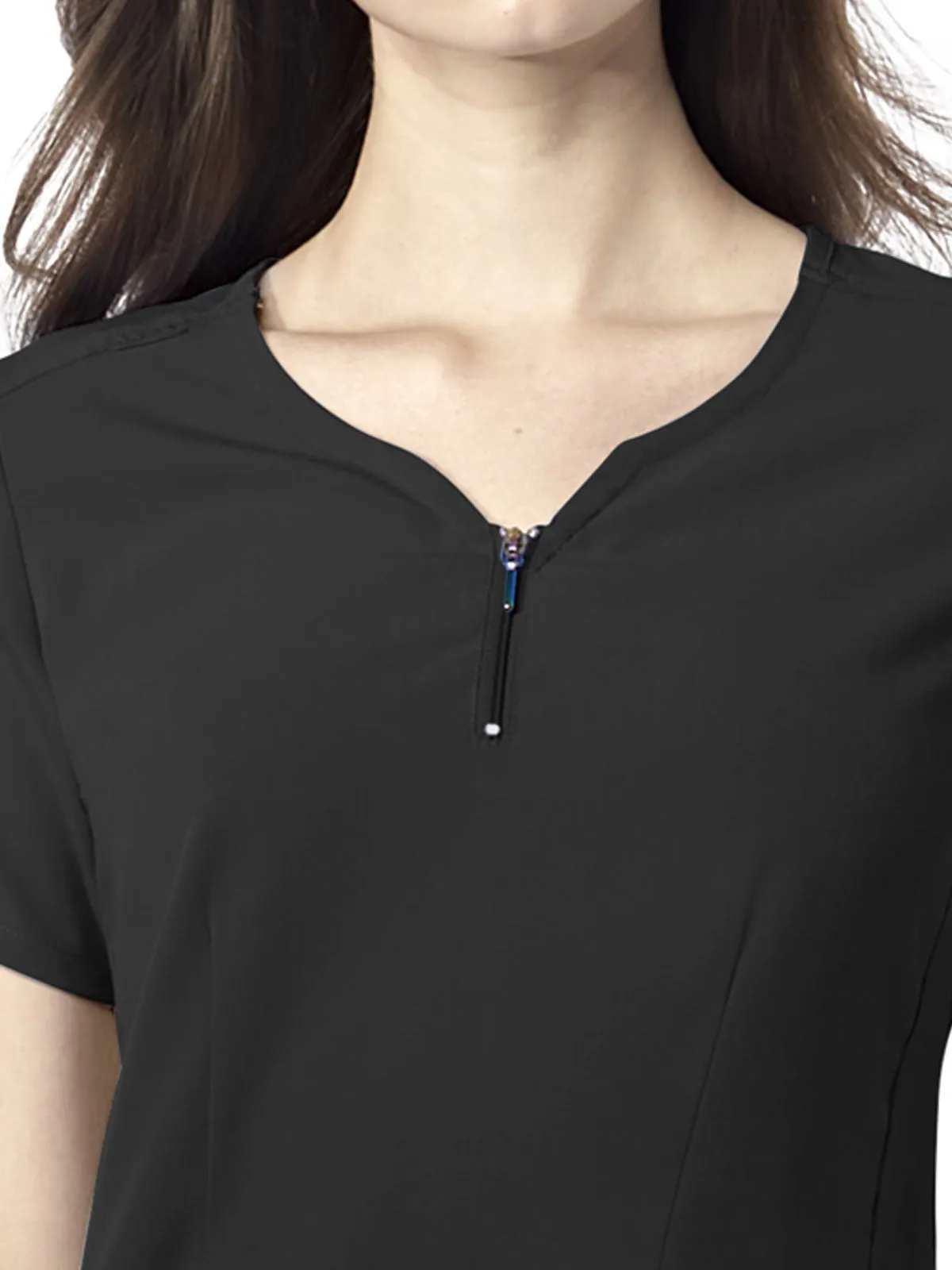 Aero - Women's Quarter Zip Notch Neck Top