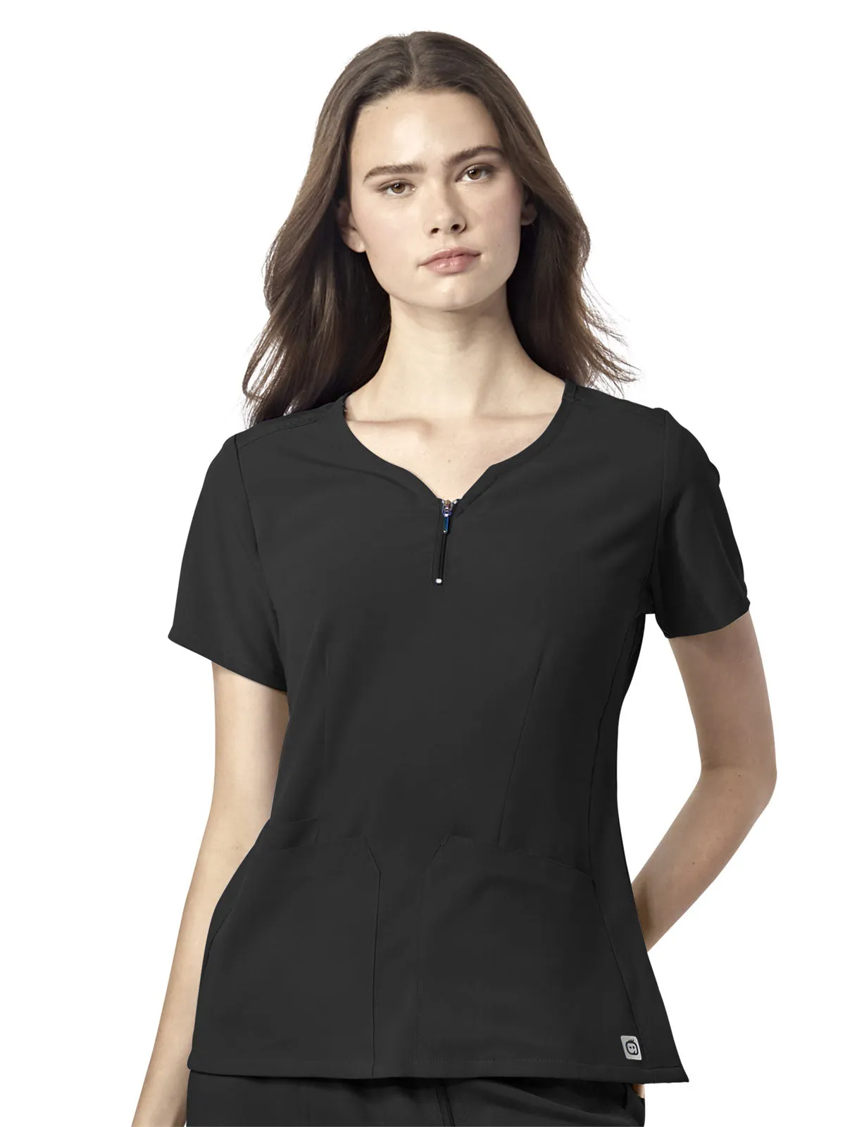 Aero - Women's Quarter Zip Notch Neck Top