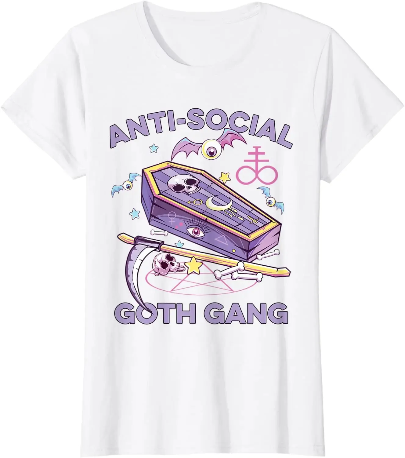 Anti-Social Pastel Goth Gang Alternative Aesthetic Nu Goth T-Shirt