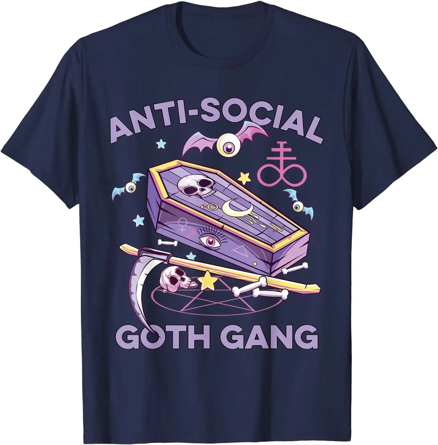 Anti-Social Pastel Goth Gang Alternative Aesthetic Nu Goth T-Shirt