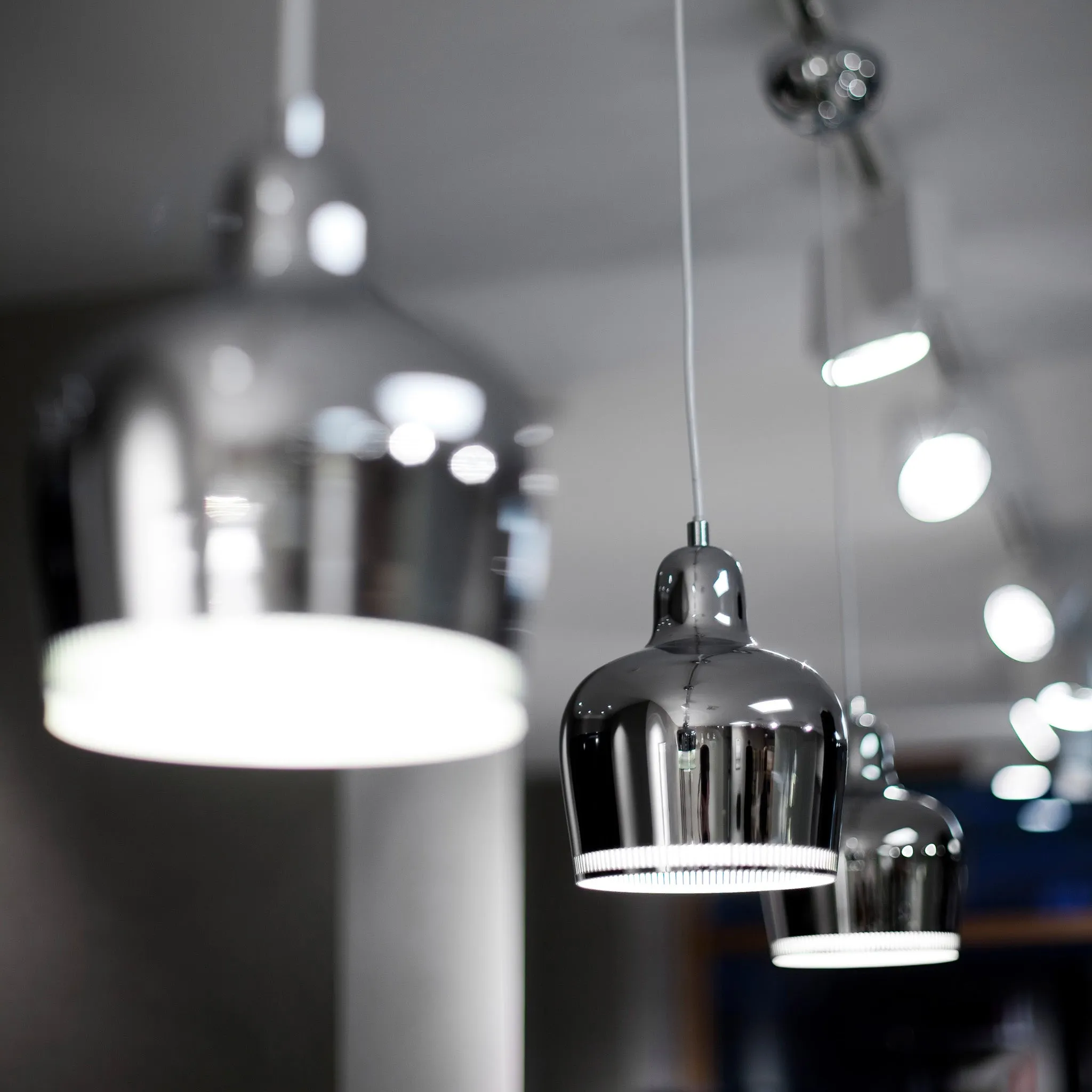 Artek Aalto Golden Bell A330S Pendant Light - Chrome
