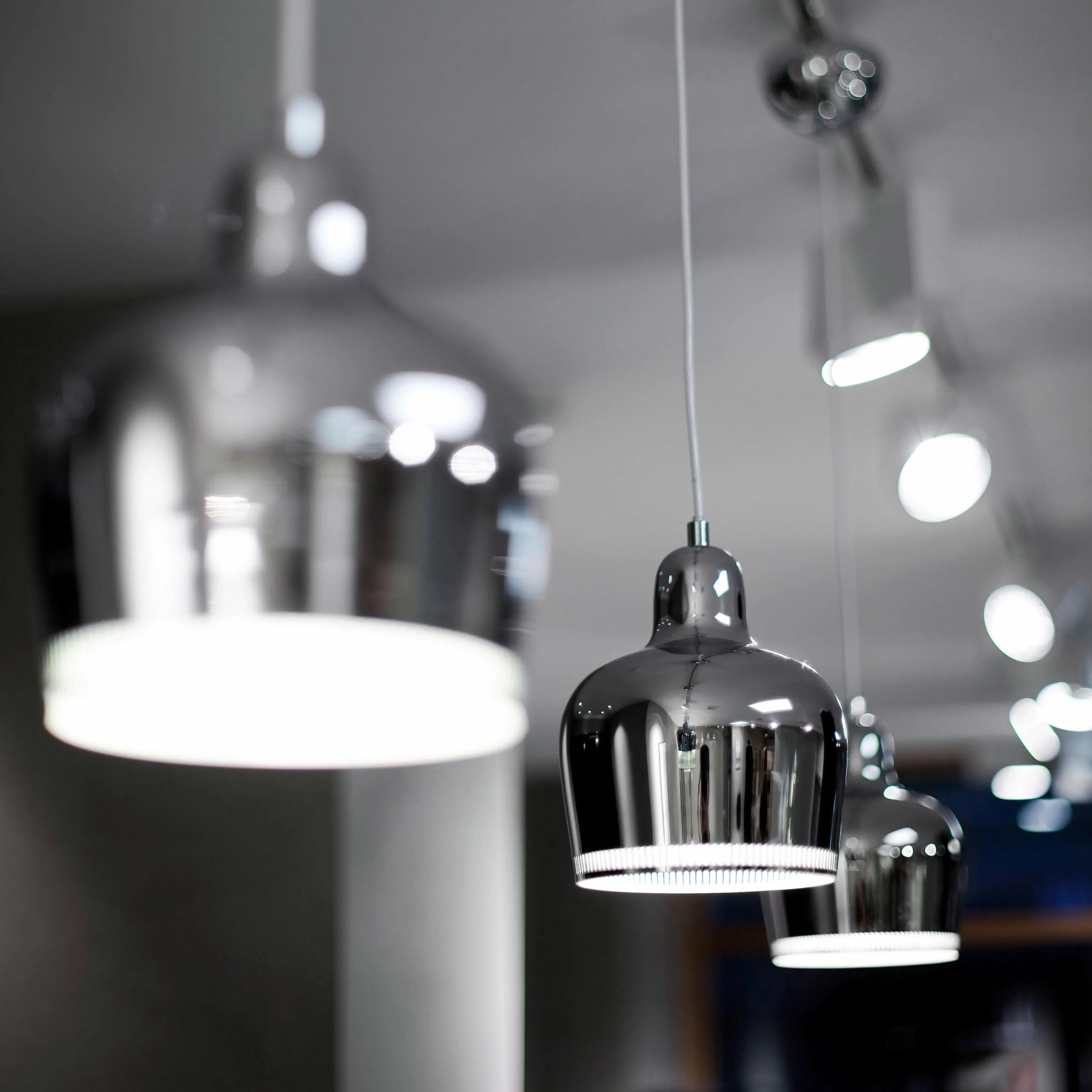 Artek Aalto Golden Bell A330S Pendant Light - Chrome