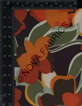 AUTUMN FLORAL ON DBP / DTY BRUSHED [NFF230119-009]