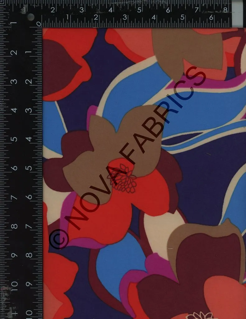 AUTUMN FLORAL ON DBP / DTY BRUSHED [NFF230119-009]