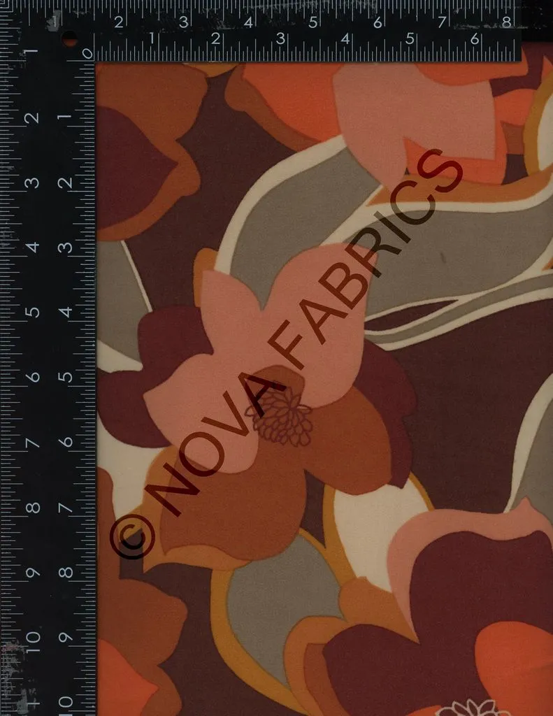 AUTUMN FLORAL ON DBP / DTY BRUSHED [NFF230119-009]