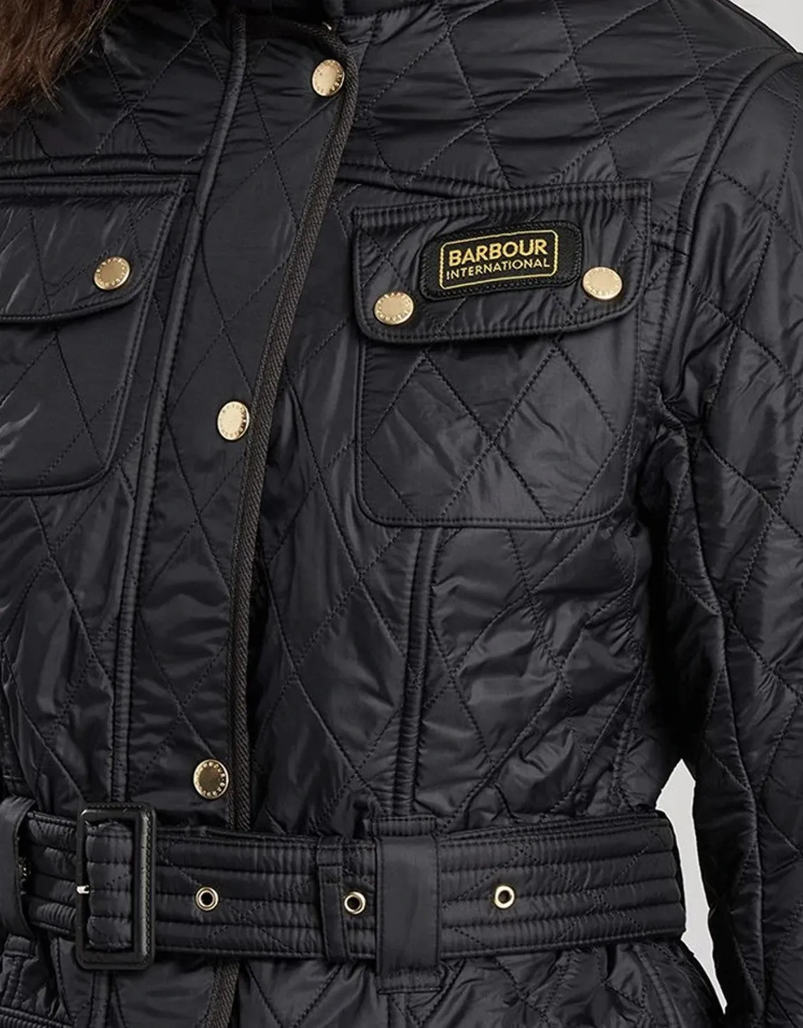 BARBOUR INTERNATIONAL POLARQUILT JACKET BLACK