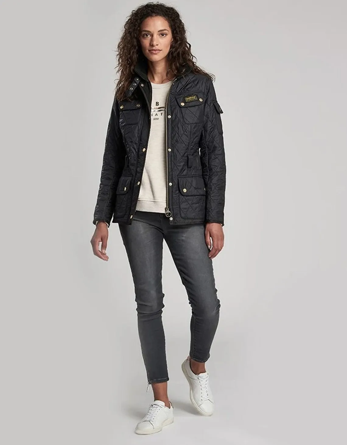 BARBOUR INTERNATIONAL POLARQUILT JACKET BLACK