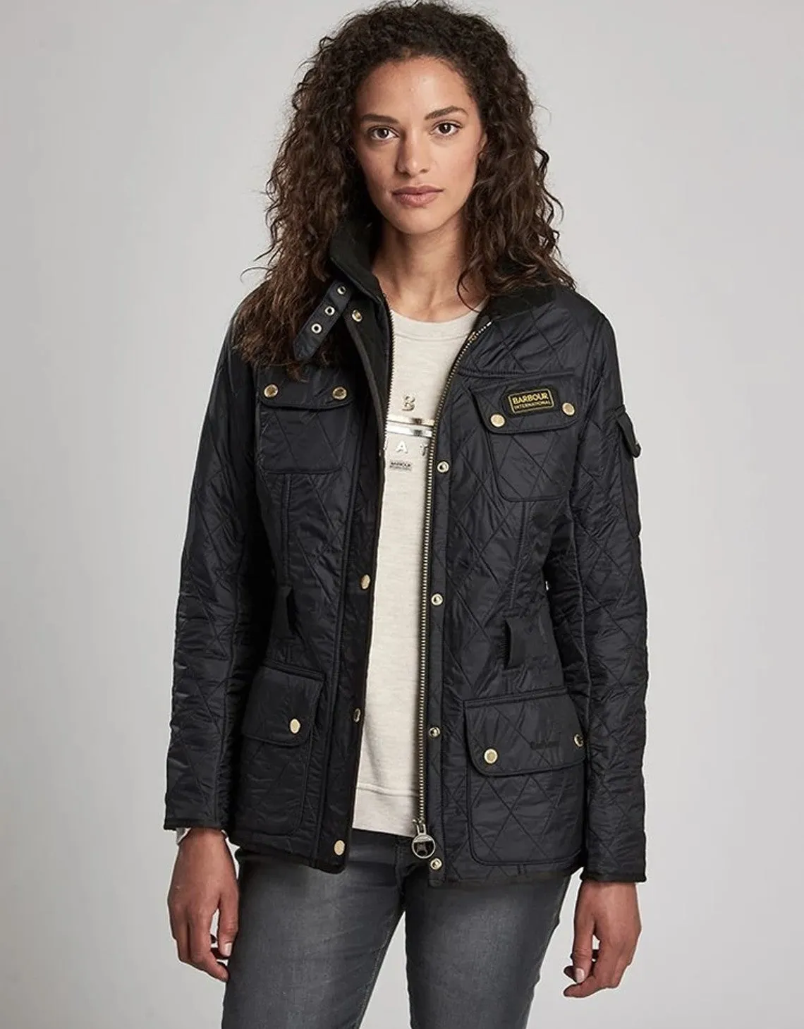 BARBOUR INTERNATIONAL POLARQUILT JACKET BLACK