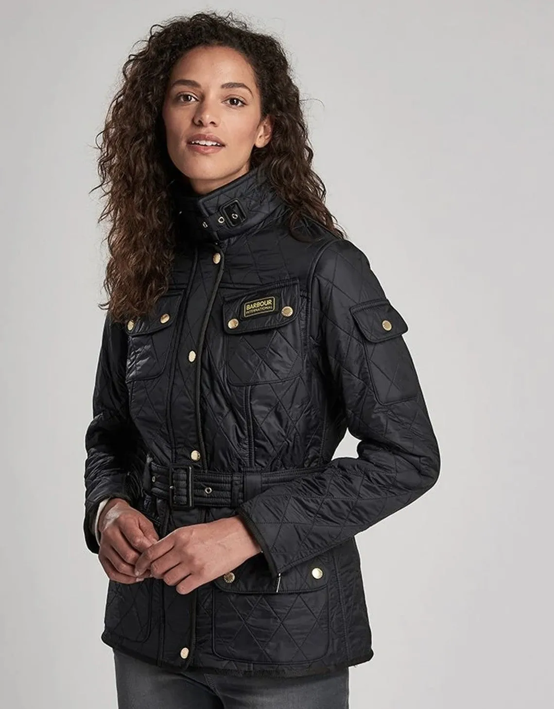 BARBOUR INTERNATIONAL POLARQUILT JACKET BLACK