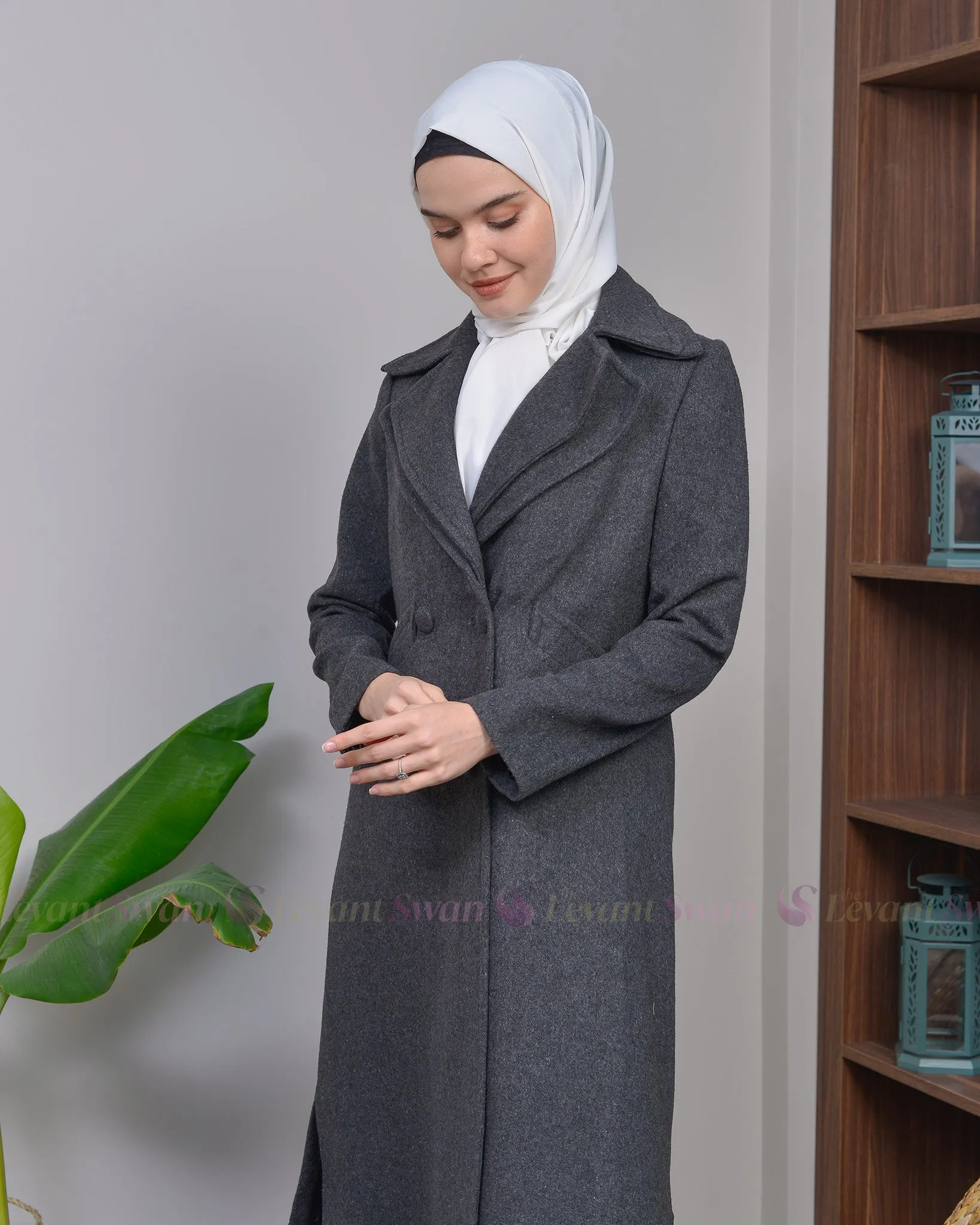 Elegant Coat - Pockets - Buttons