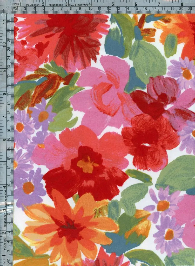 FLORAL BOUQUET PRINTED ON DBP / DTY BRUSHED [NFF220416-009]