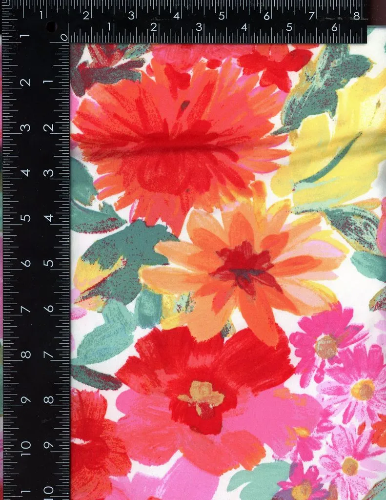 FLORAL BOUQUET PRINTED ON DBP / DTY BRUSHED [NFF220416-009]