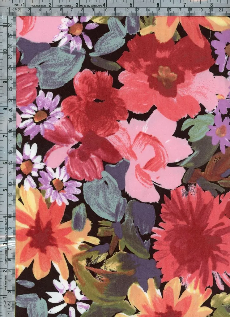 FLORAL BOUQUET PRINTED ON DBP / DTY BRUSHED [NFF220416-009]