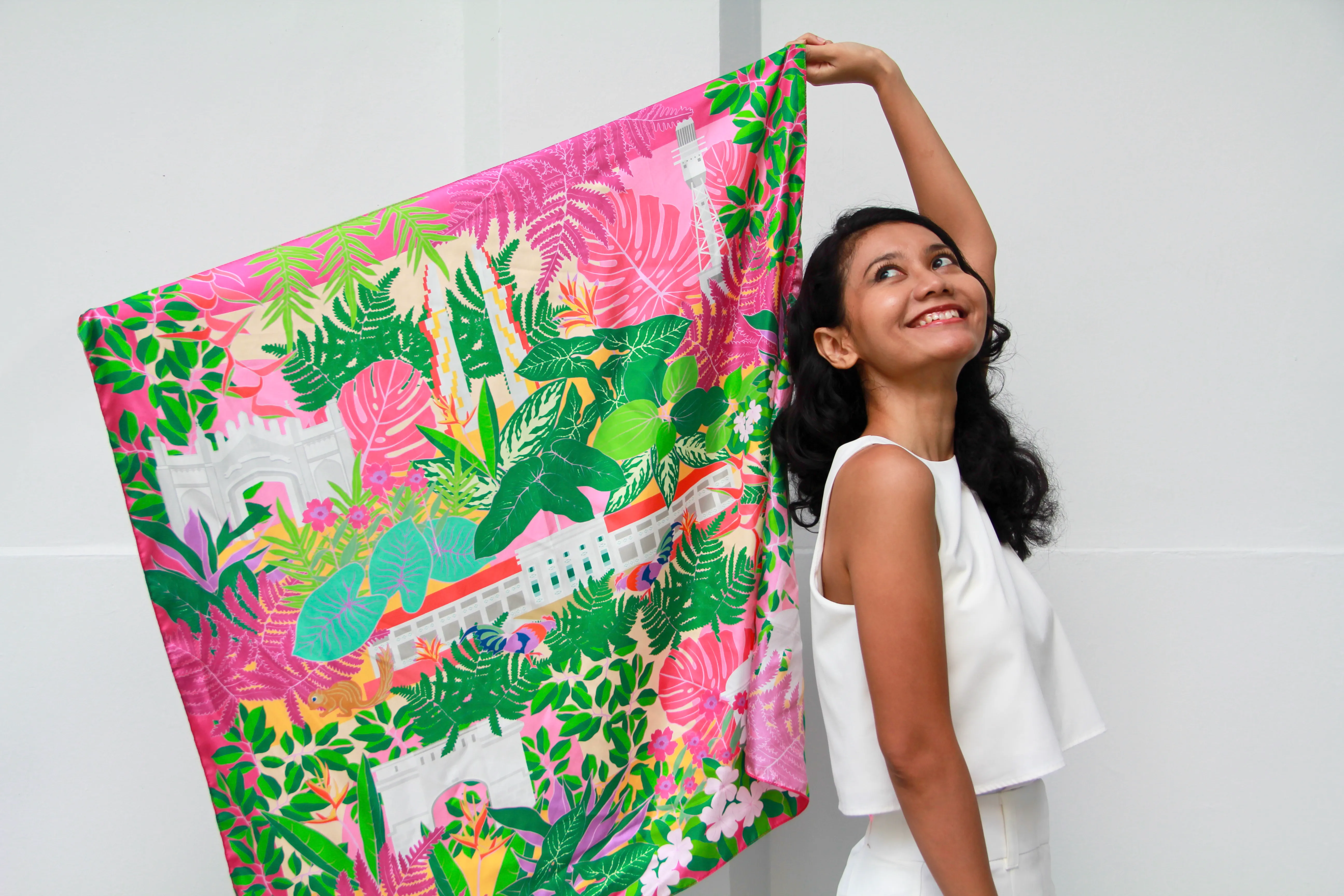 Fort Canning Hill Silk Scarf