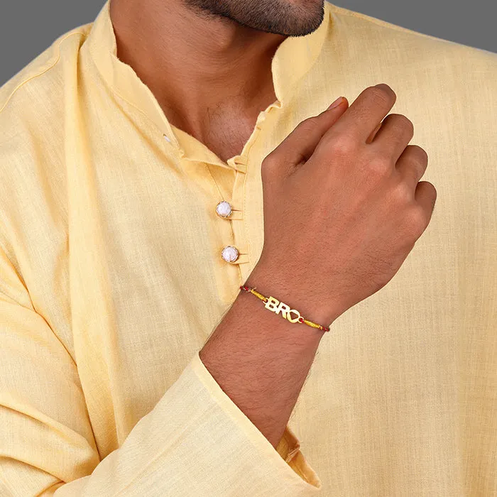 Golden Perfect BRO Rakhi