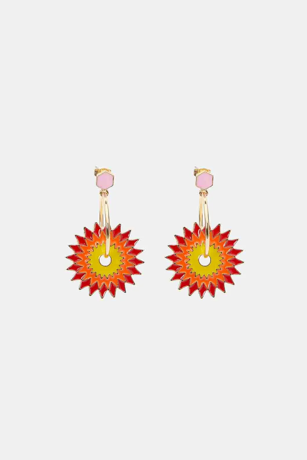 Golden Sunflower Earrings
