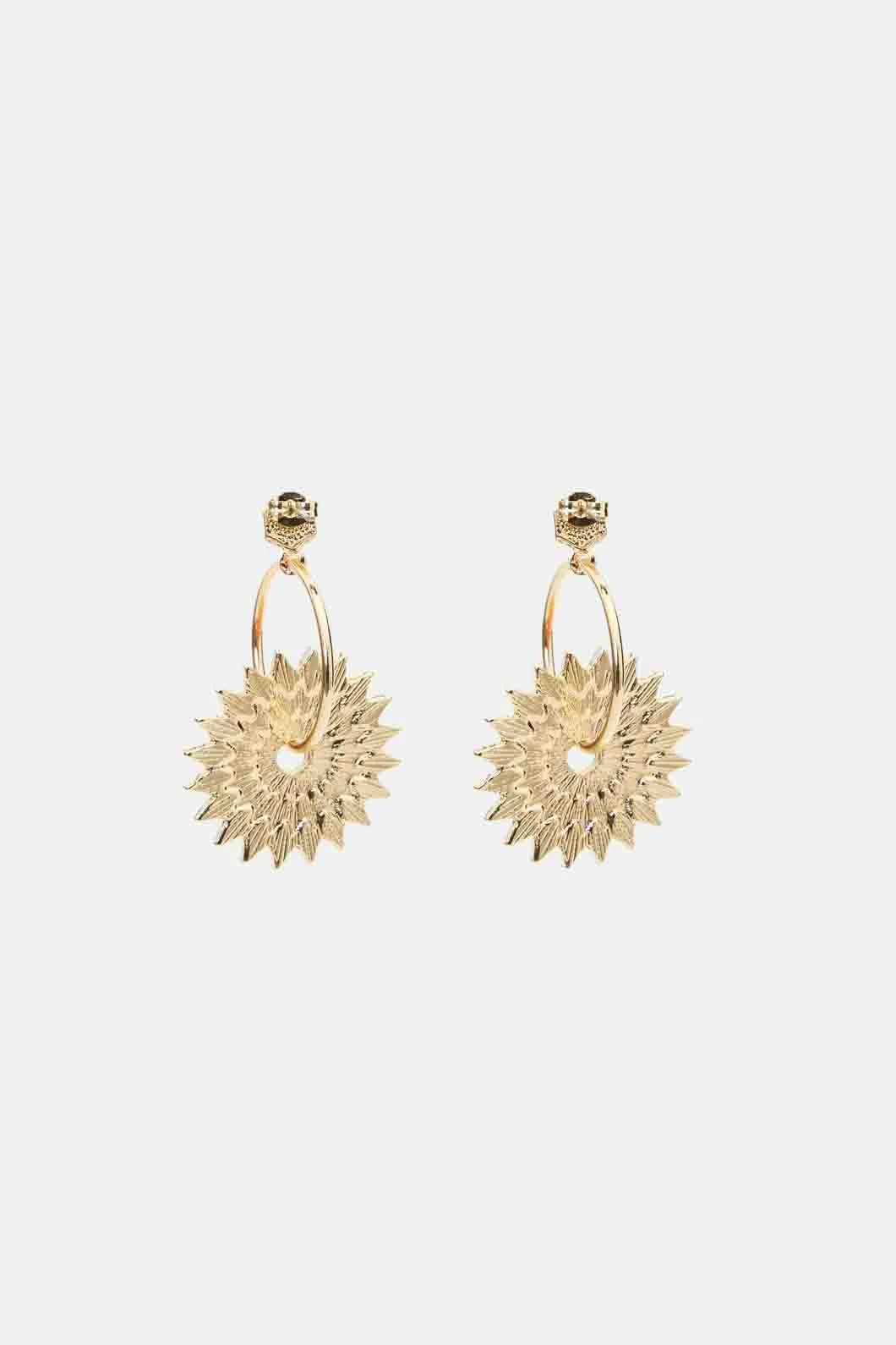 Golden Sunflower Earrings