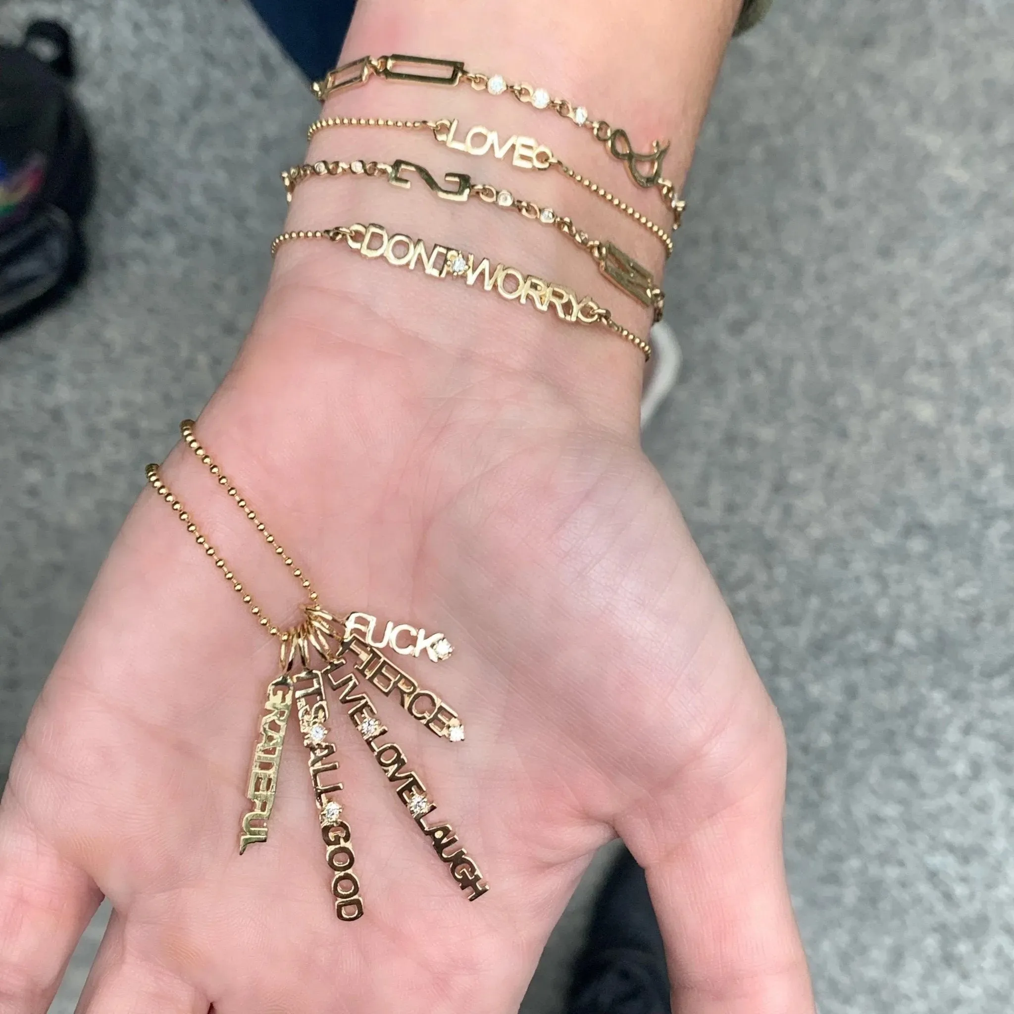Golden Word Charms