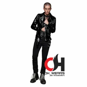 Gothic Black PVC Vinyl Jacket