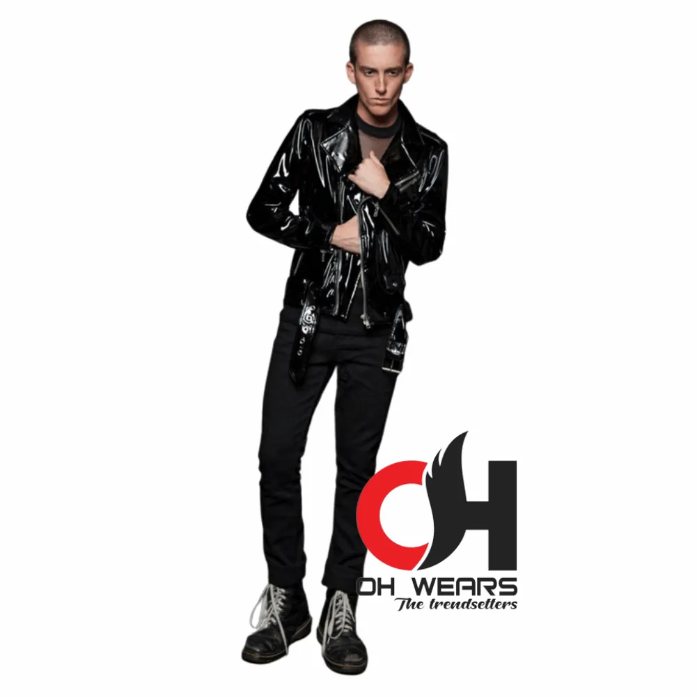 Gothic Black PVC Vinyl Jacket