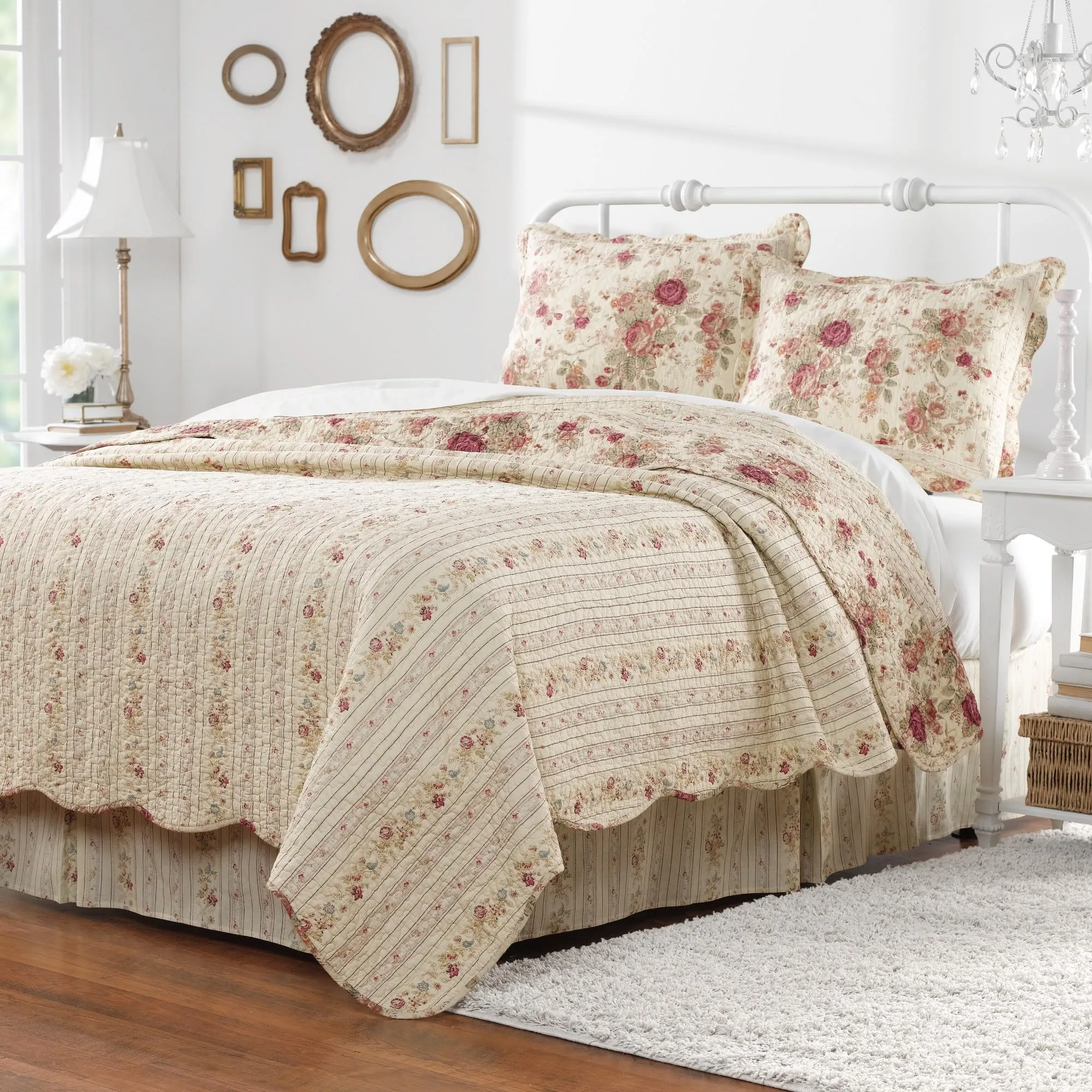 Greenland Home Antique Rose Full/Queen Quilt Set