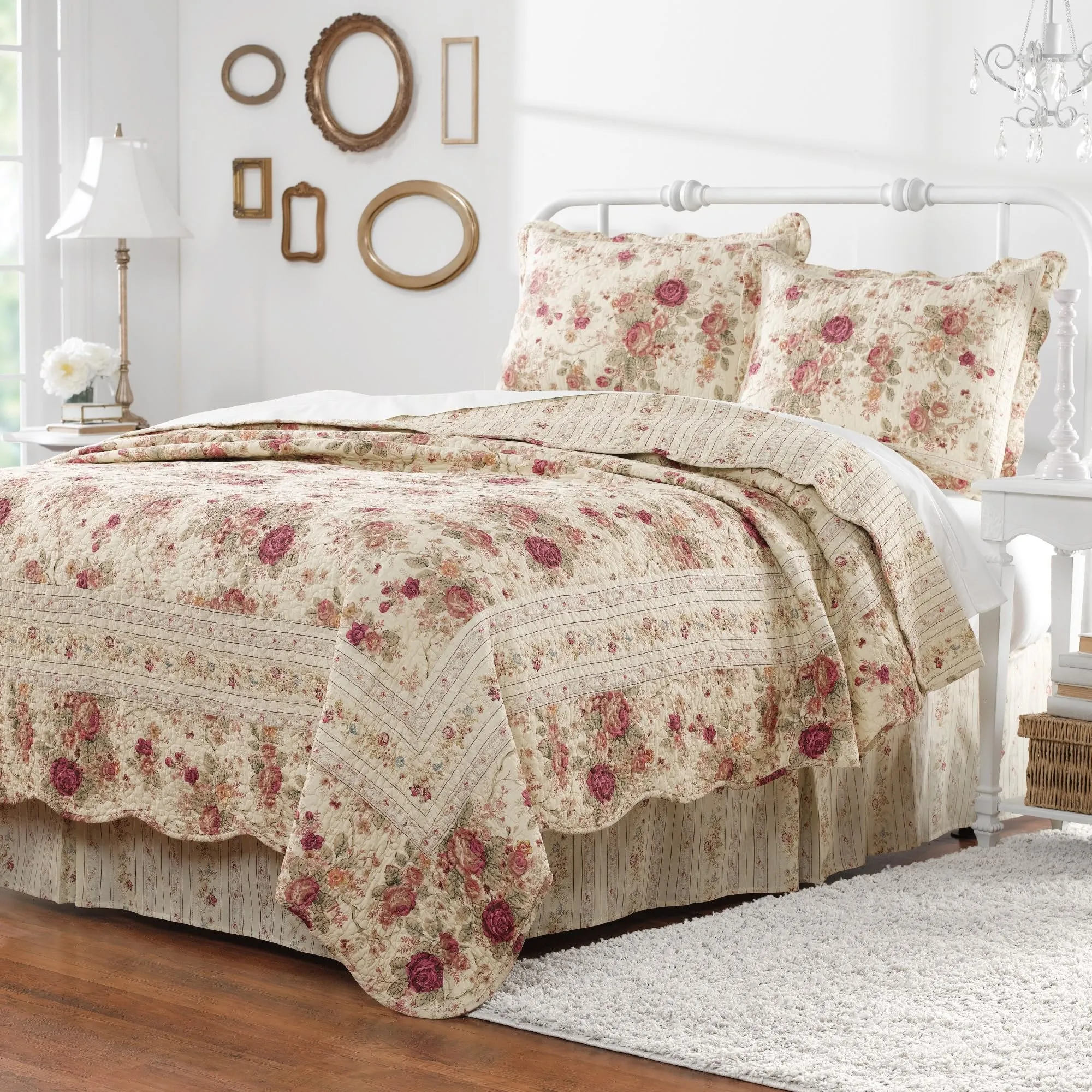 Greenland Home Antique Rose Full/Queen Quilt Set