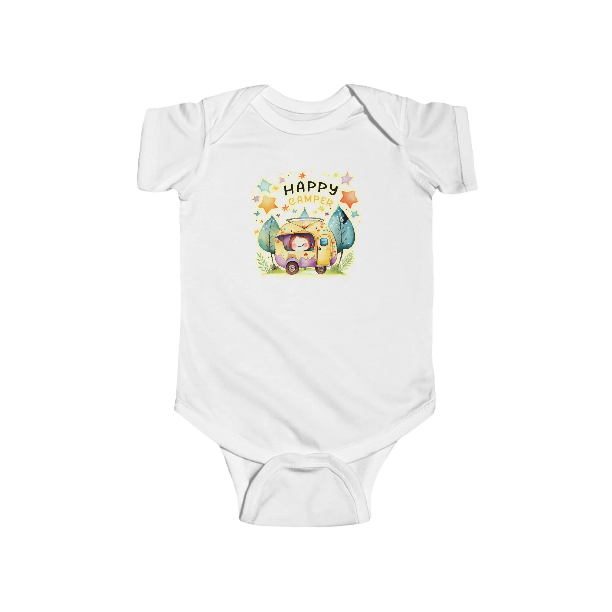 Happy Camper Infant Fine Jersey Bodysuit