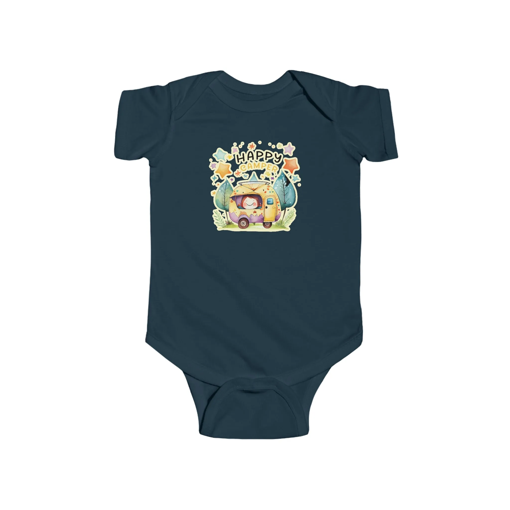 Happy Camper Infant Fine Jersey Bodysuit