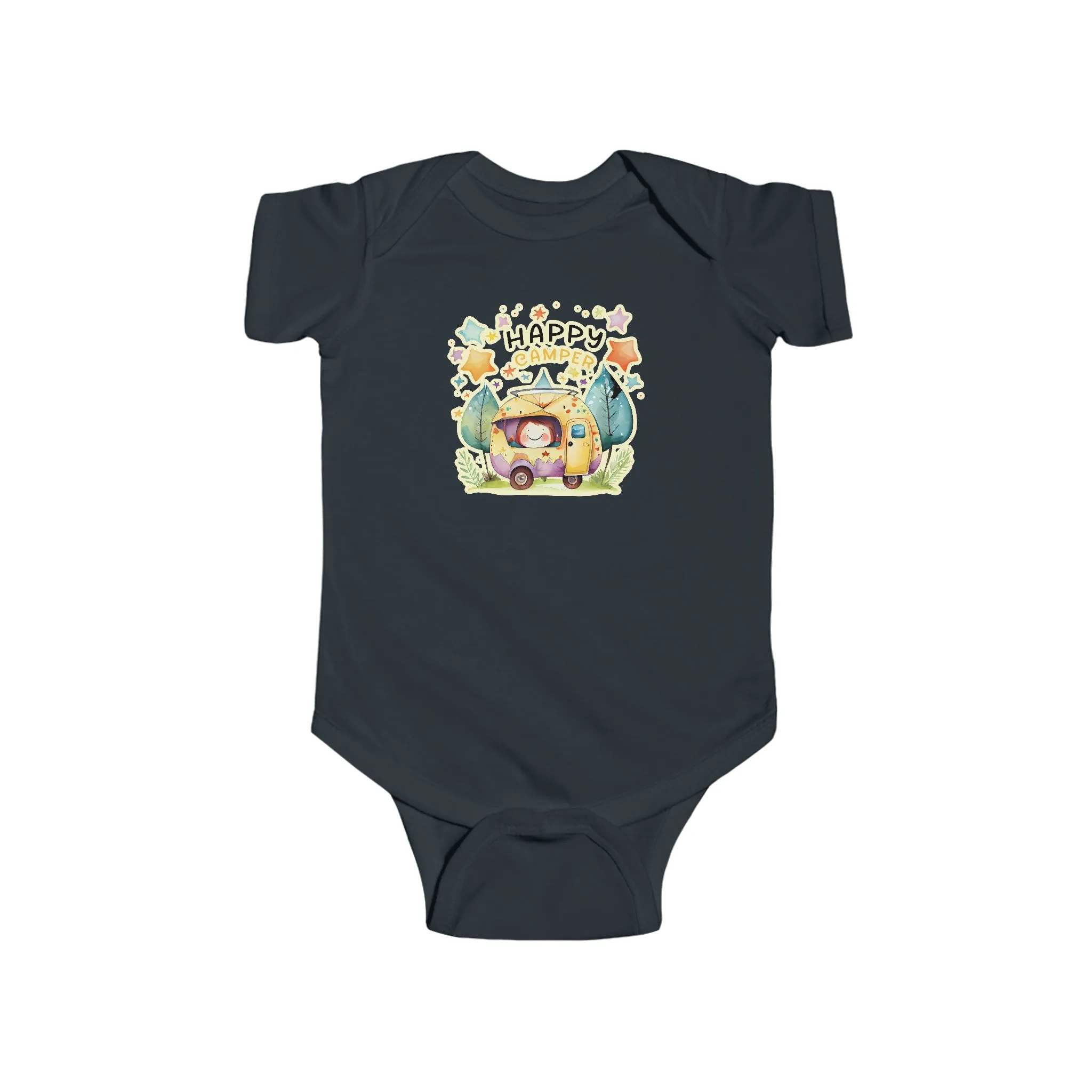 Happy Camper Infant Fine Jersey Bodysuit
