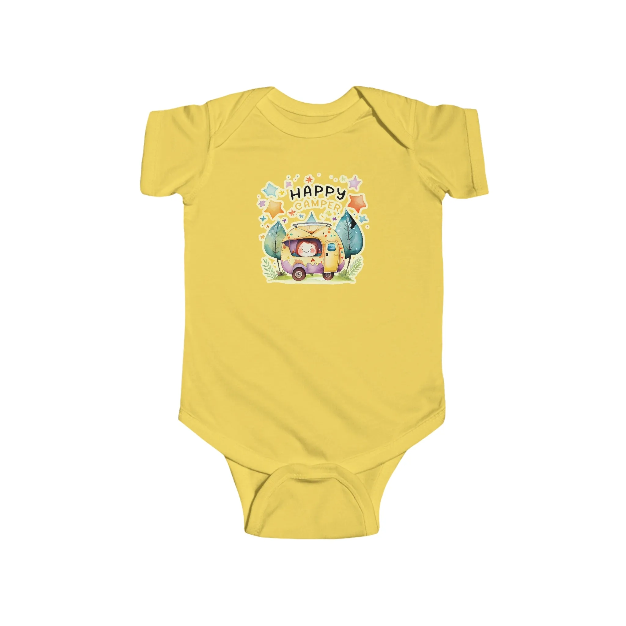 Happy Camper Infant Fine Jersey Bodysuit