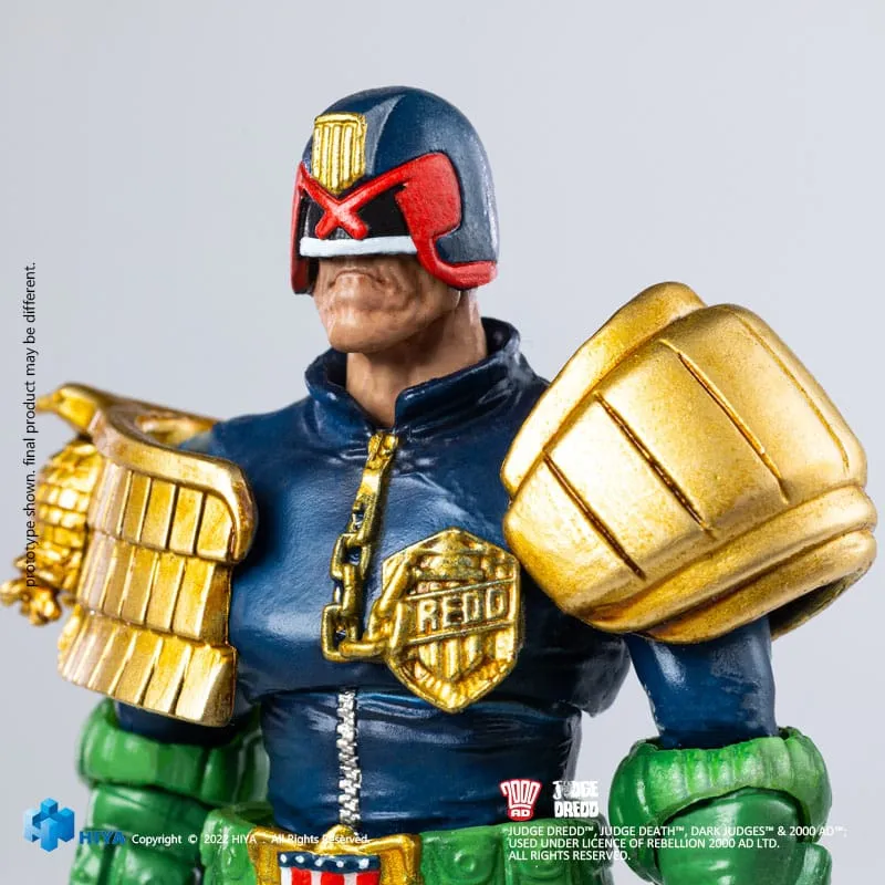 Hiya Toys 2000 AD Judge Dredd Gaze Into The Fist of Dredd Exquisite Mini 1/18 Action Figure