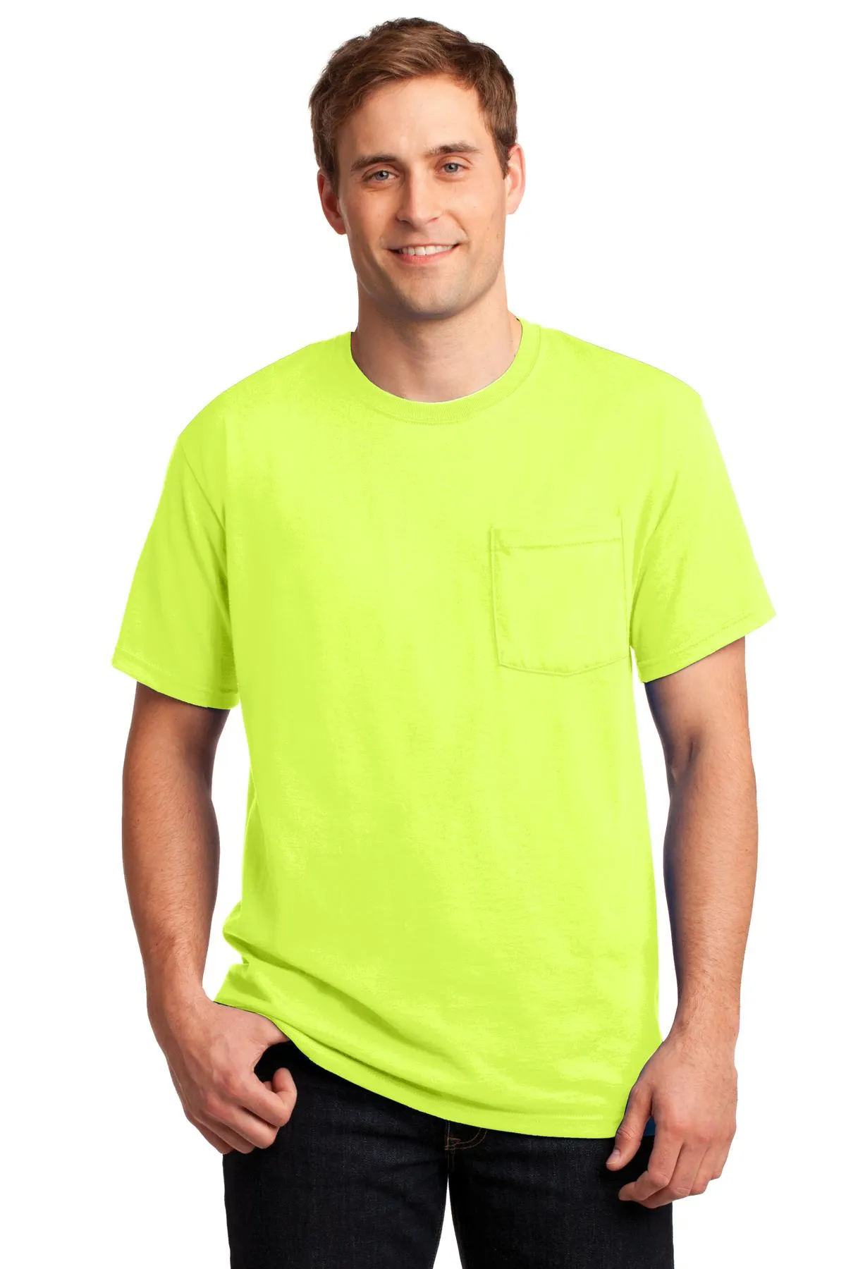 Jerzees - Dri-Power 50/50 Cotton/Poly Pocket T-Shirt. 29MP