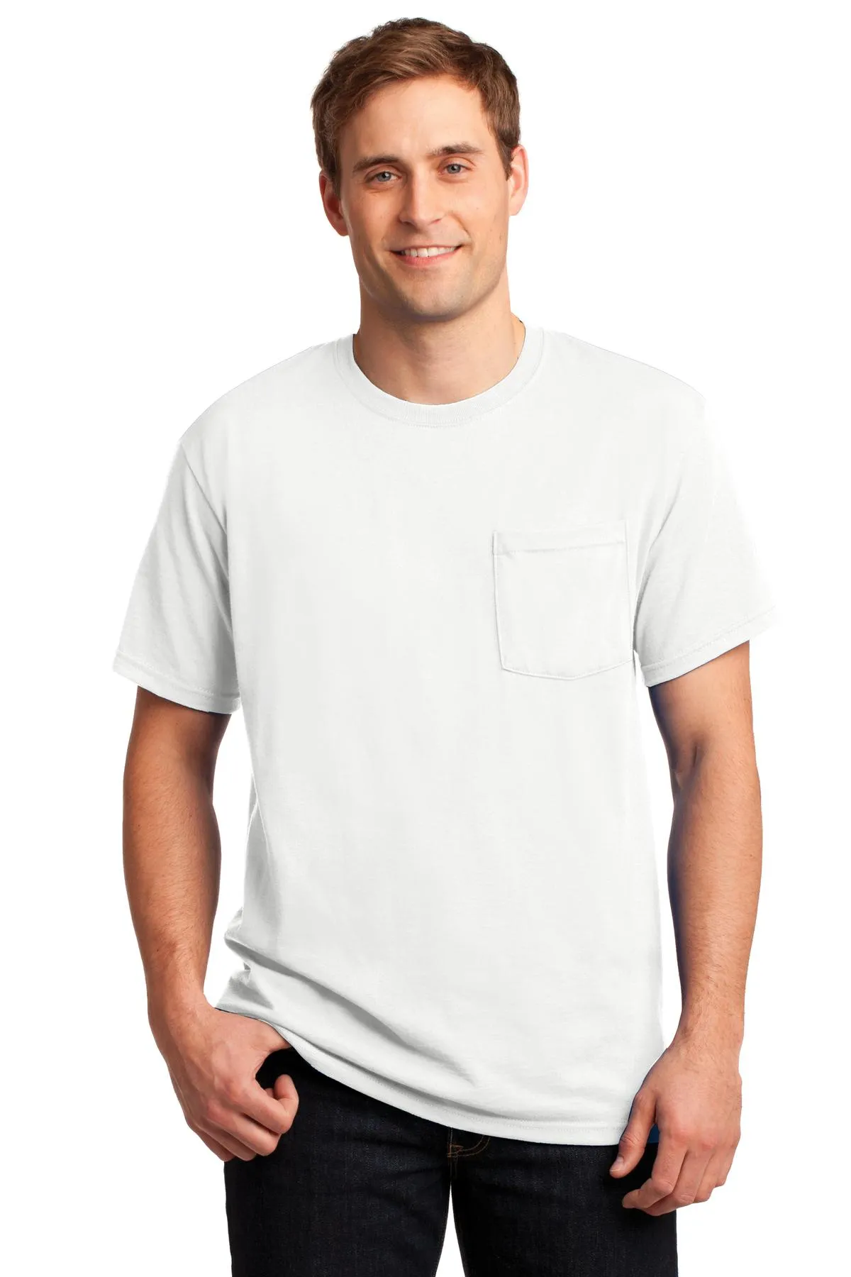 Jerzees - Dri-Power 50/50 Cotton/Poly Pocket T-Shirt. 29MP
