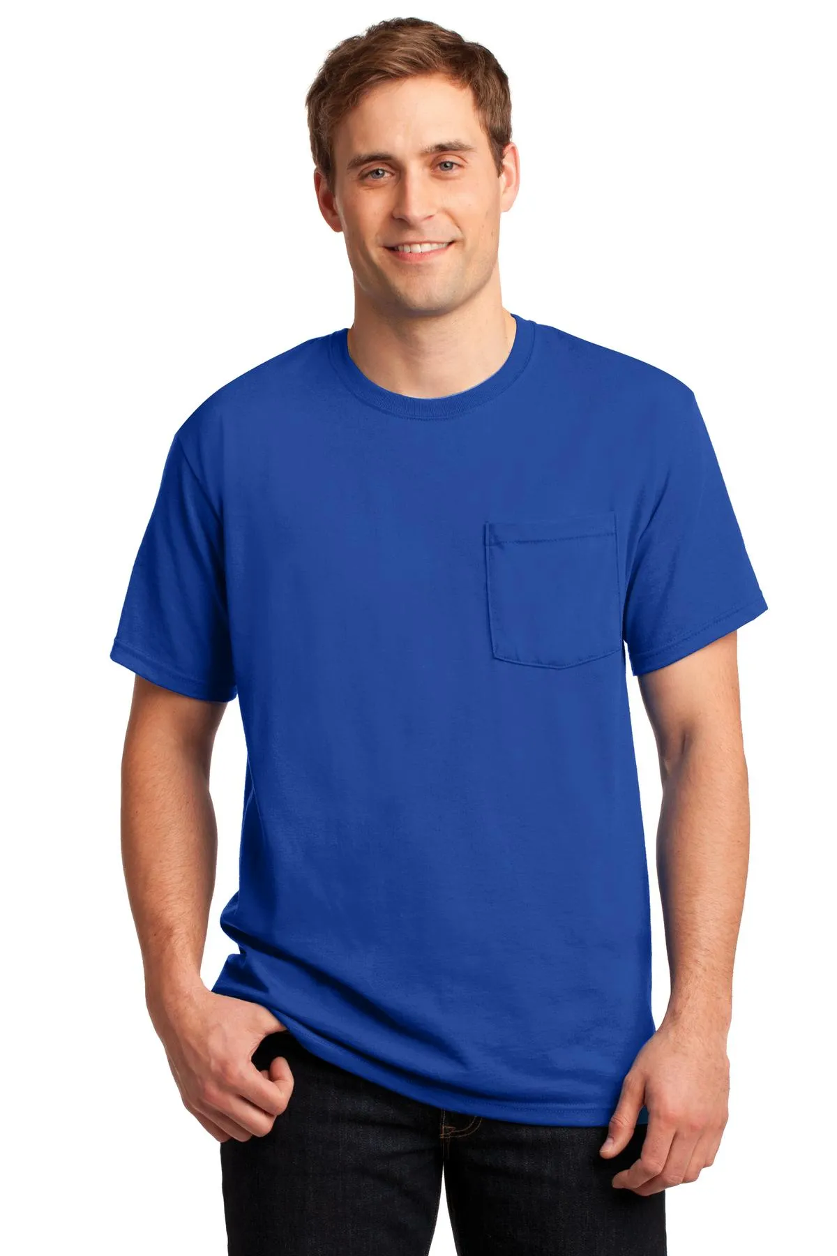 Jerzees - Dri-Power 50/50 Cotton/Poly Pocket T-Shirt. 29MP